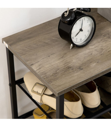 Shoe Rack Metal Black 60L x 28.5W x 126Hcm Seven-shelf design Mesh shelves