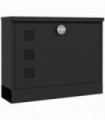 HOMCOM Wall Mounted Letterbox Mailbox with Windows and Keys Easy to Install