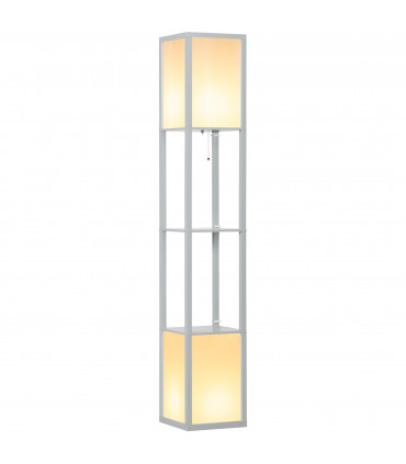 Shelf Floor Lamp Light Grey 42x19x30cm Dual Light Living Room Bedroom