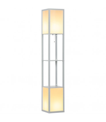 Shelf Floor Lamp Light Grey 42x19x30cm Dual Light Living Room Bedroom