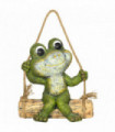 Garden Statue Hanging Vivid Frog Swing Art Sculpture Indoor Outdoor Ornament