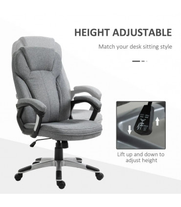 High Back Home Office Chair Height Adjustable Computer Chair w/ Armrests