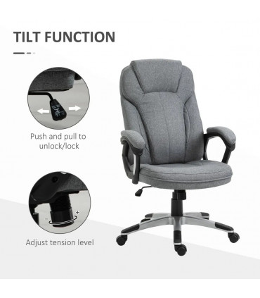 High Back Home Office Chair Height Adjustable Computer Chair w/ Armrests