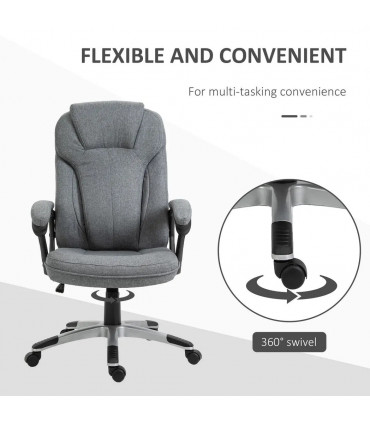 High Back Home Office Chair Height Adjustable Computer Chair w/ Armrests