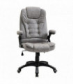 Chair Microfibre Grey 110-120H x 65W x 72Dcm High Back Home Office Chair