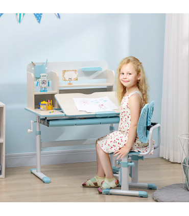 Height Adjustable Kids Desk and Chair Set