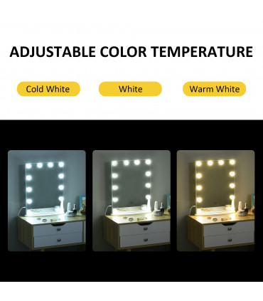 Hollywood Makeup Mirror with Led Light Dimmer Cosmetic Beauty Stage