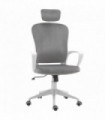 Vinyl Grey High-Back Office Chair 118-128H x 63W x 64Dcm Ergonomic Design