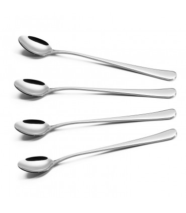 4PC Long Handle Stainless Steel Latte Spoon Flatware Tableware Set