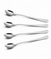 4PC Long Handle Stainless Steel Latte Spoon Flatware Tableware Set