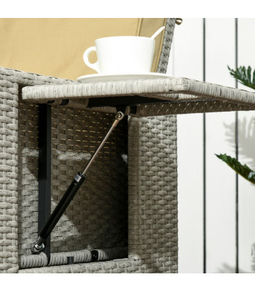 Adjustable Rattan Sun Lounger