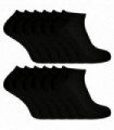 6 Pairs Bamboo Ankle Socks (11-14 UK / Black)