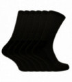 6 Pairs Bamboo Sport Socks (4-7 UK / Black)