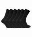 6 Pairs Non Elastic 100% Cotton Socks (6-11 UK / TSFD03)