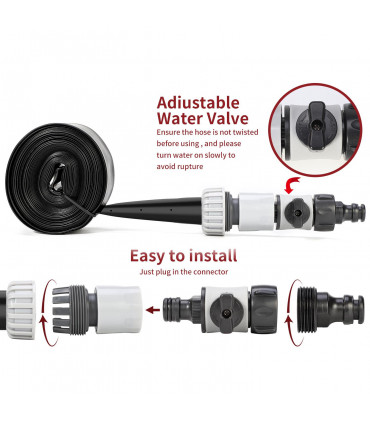 Trampoline Sprinkler 8M/26FT Water Sprayer PE Material Outdoor Waterpark Hose