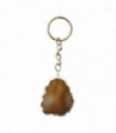 Agate Slice Keychain, Yellow