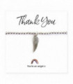 Angel Wing Bracelet on Rainbow Thank You Card