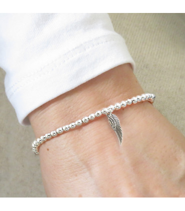 Angel Wing Bracelet on Rainbow Thank You Card