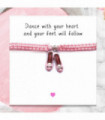 Ballet Shoes Friendship Bracelet & Message Card