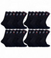 24 Pairs Mens 019 Sport Socks (11-14 / Black)