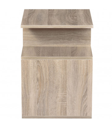 3-Tier Side End Table, 55H cm-Oak Colour