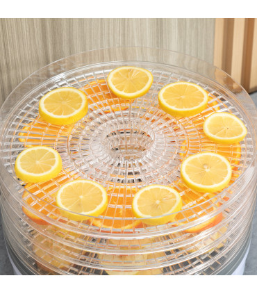5 Tier Food Dehydrator 245W Stainless Steel Food Dryer Machine Timer LCD White