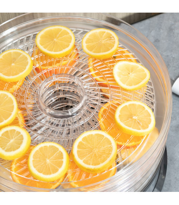 Food Dehydrator - 5 Tier Stainless Steel Dryer Machine Silver 34cm x 34cm