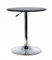 Chrome Steel Height Adjustable Round Bar Table Dinning Table Black