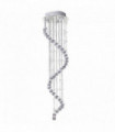 Chandelier Crystal Glass Silver 30cm x 30cm x 120cm 160 Octagons Metal Base