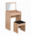 Dressing Table Set with Mirror & Stool-Wood 60.2cmx40.2cmx79cm Wood Grain