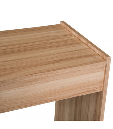 Dressing Table Set with Mirror & Stool-Wood 60.2cmx40.2cmx79cm Wood Grain