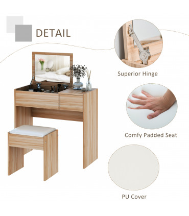 Dressing Table With Padded Stool