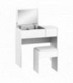 Dressing Table With Padded Stool-White Particle Wood 80cmx40cmx79cm