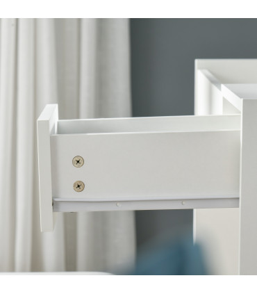 Dressing Table With Padded Stool-White Particle Wood 80cmx40cmx79cm