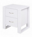 Particle Board 2-Drawer Bedside Table White