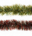 1 x 2M 6 Ply Coloured Snow Tipped 11cm Tinsel Garland GOLD