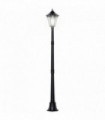 1.9M Garden Lamp Post Light, IP44 Outdoor LED Solar Powered Black