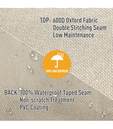 Waterproof Furniture Cover Oxford fabric Beige 152cm x 87cm x 79cm