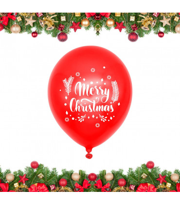 100pcs Christmas Party Balloons Decoration Set 12in Latex Xmas Balloons