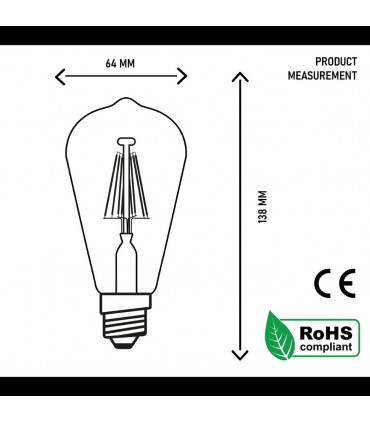 Light Bulb 10Pack E27 LED Edison
