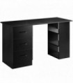 Computer Desk Writing Shelf & Drawers Black 120cm particle board 72cm