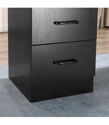 Computer Desk Writing Shelf & Drawers Black 120cm particle board 72cm