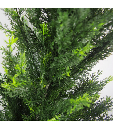 Topiary Artificial Cedar Cypress V Resistant Green Metal 756 Leaves 35cm Wide