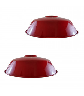 Ceiling Lampshade Metal Burgundy 36cm 2 Pack Retro Vintage E27/B22 Pendant