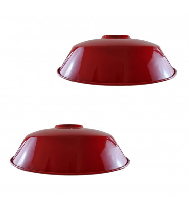Ceiling Lampshade Metal Burgundy 36cm 2 Pack Retro Vintage E27/B22 Pendant