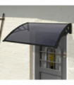 Tinted Polycarbonate Black 1m Door Canopy