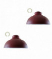 Metal Burgundy 29cm Vintage Curvy Lampshade for Living Room Dining Cafe Bar