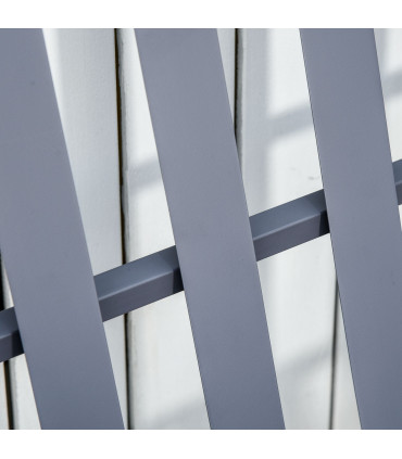 Metal Grey 2 Seat Steel Patio Garden Bench 80.5H x 108W x 63Dcm Outdoor