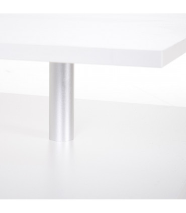 2-Tier Coffee Table Side/End Table Modern Rectangular Design White