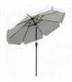 Garden Umbrella Cream 2.66m x 2.485m Patio Parasol Outdoor Shade for 4-6 People